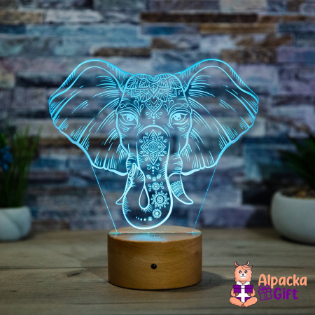 Lampi 3D Animale - Lampă 3D - Elefant