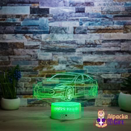 Mașini - Lampă 3D - Tesla Model S