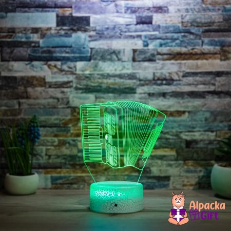 Muzicanti - Lampă 3D - Acordeon
