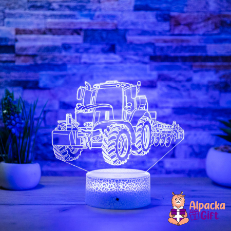 Lămpi 3D - Lampă 3D - Tractor cu Plug