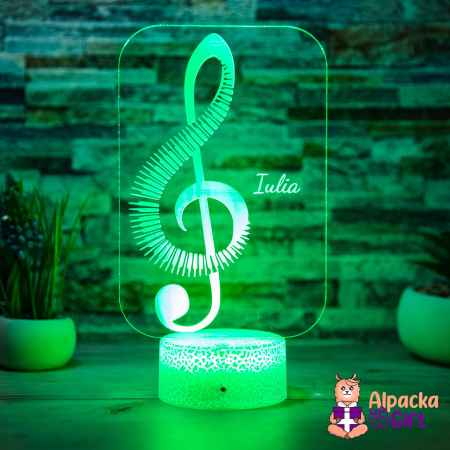 Pentru Meserii - Lampă 3D - Cheia Sol