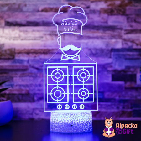 Lămpi 3D - Lampă 3D Bucătar 2