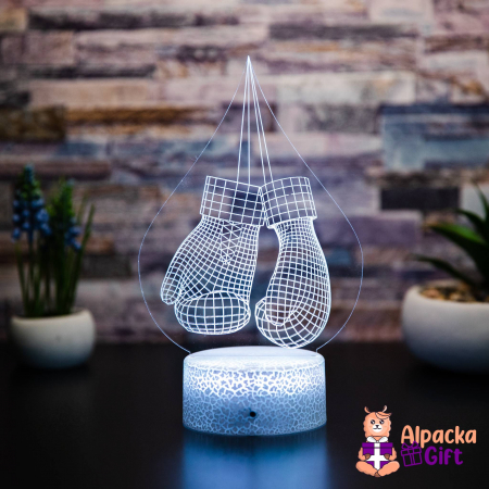 Lămpi 3D - Lampă 3D Mănuși de Box