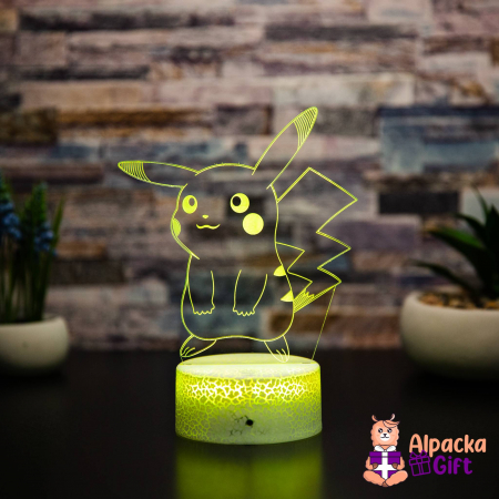 Personaje si Supereroi - Lampă 3D Pikachu