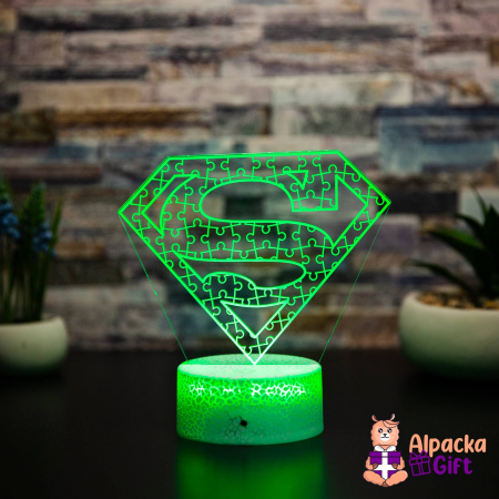 Lampă 3D Superman Puzzle [1]