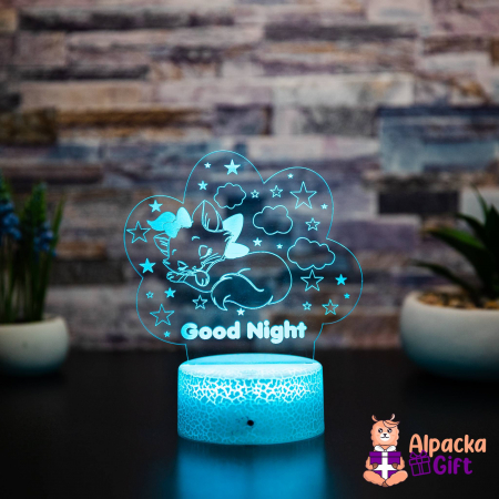 Lampi 3D Animale - Lampă 3D Good Night