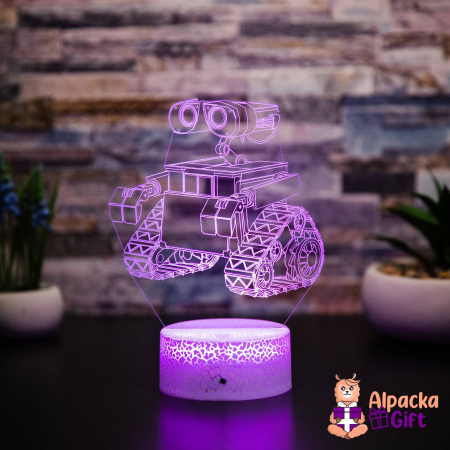 Personaje si Supereroi - Lampă 3D WALL-E