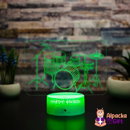 Muzicanti - Lampă 3D Set de Tobe
