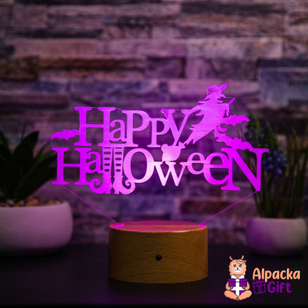 Halloween - Lampă 3D Happy Halloween
