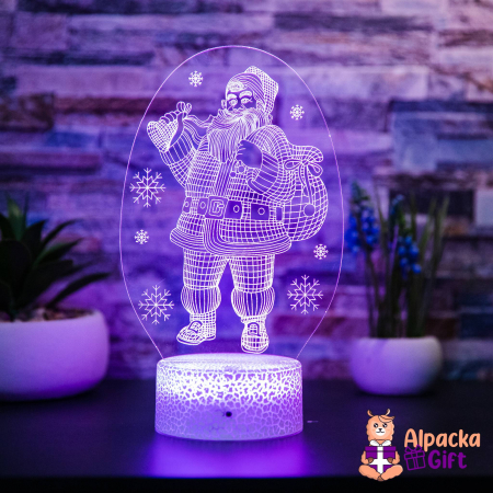 Craciun - Lampa 3D Moș Crăciun 4