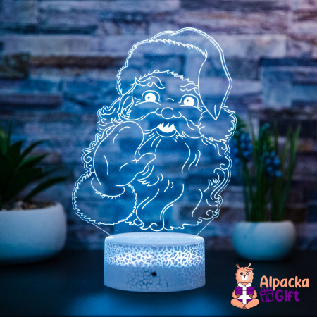 Craciun - Lampa 3D Moș Crăciun 2
