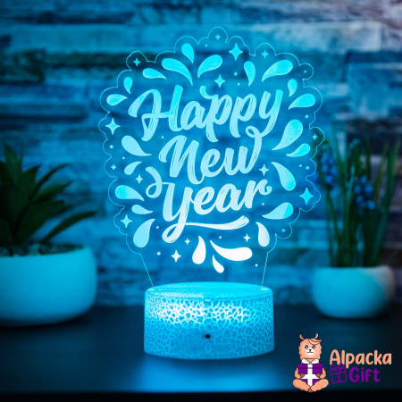 Craciun - Lampă 3D Happy New Year