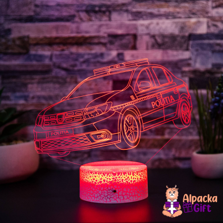 Mașini - Lampa 3D Masina de Politie