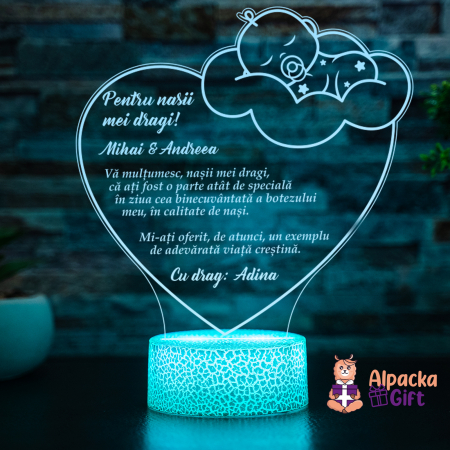 Lampa 3D - Bebe in Inima [2]