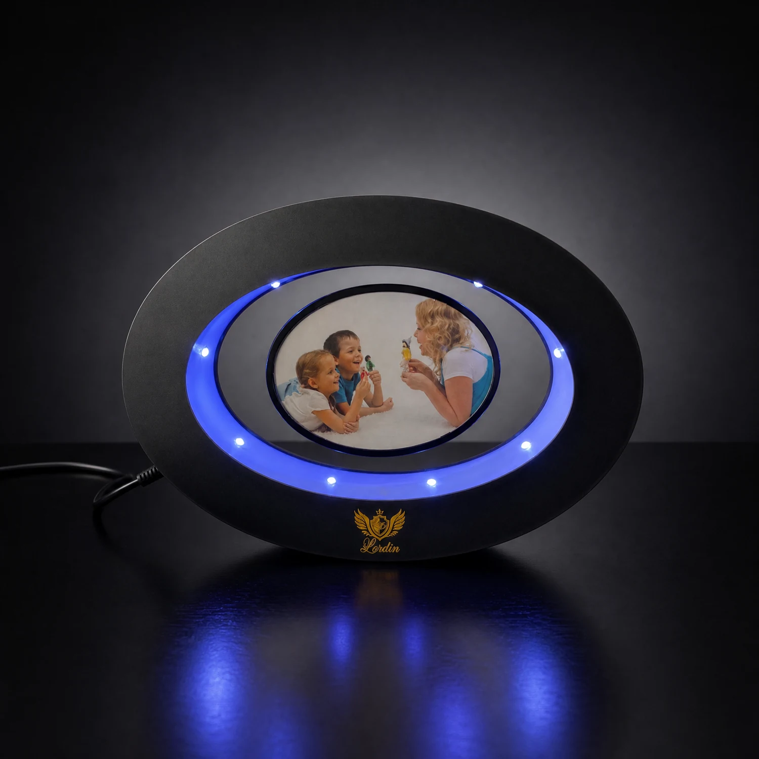 Lampi Levitante - Lampă Foto Levitantă Ovală cu LED RGB Neagră Alpacka Gift