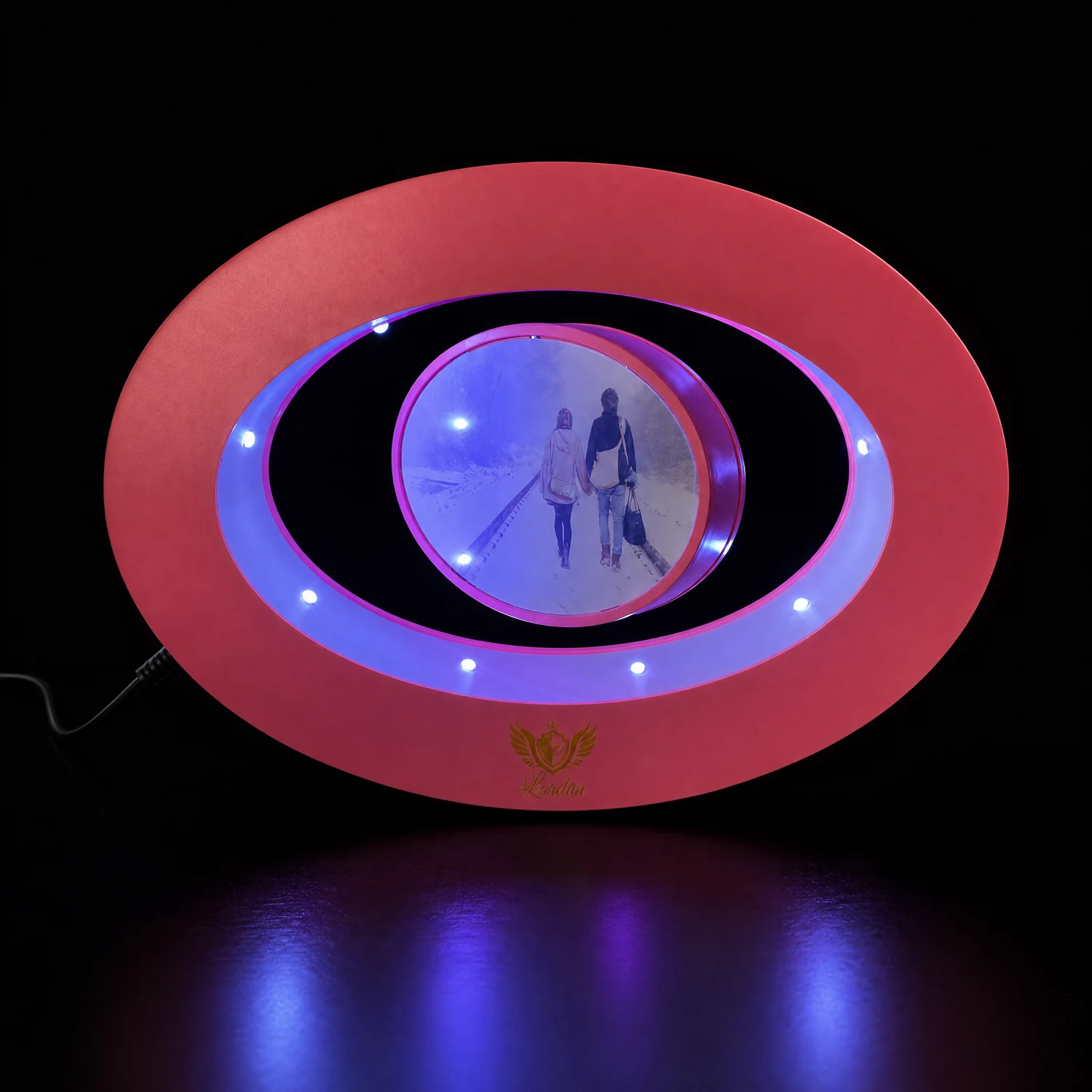 Lampi Levitante - Lampă Foto Levitantă Ovală cu LED RGB Roz Alpacka Gift