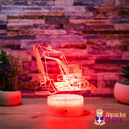 Lampi 3D Auto - Lampă 3D - Excavator