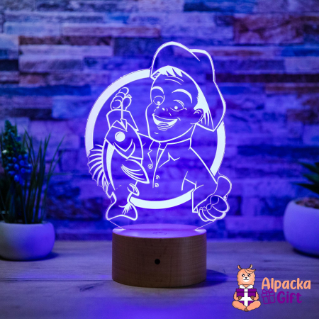 Lămpi 3D - Lampă 3D - Pescar