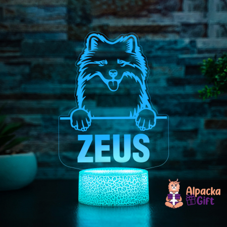 Lampă 3D Samoyed [4]