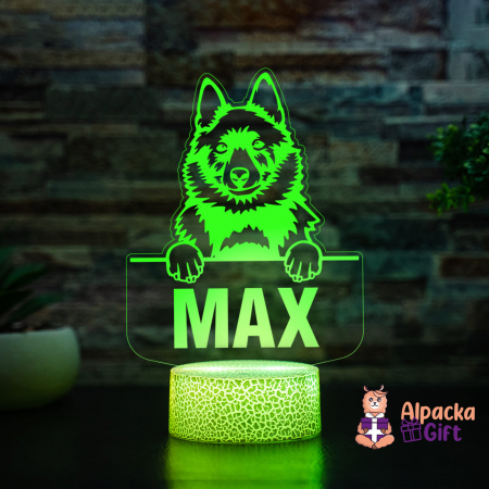 Rase de Caini - Lampă 3D Schipperke