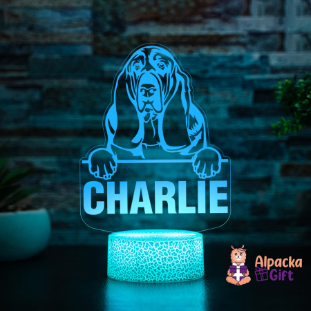 Rase de Caini - Lampă 3D - Ogar Basset