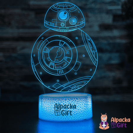 Personaje si Supereroi - Lampă 3D - BB-8