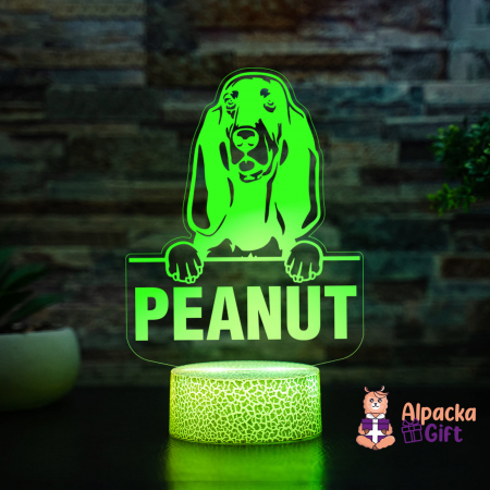 Rase de Caini - Lampă 3D - Black and Tan Coonhound