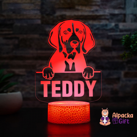 Lampă 3D - Bluetick Coonhound [1]