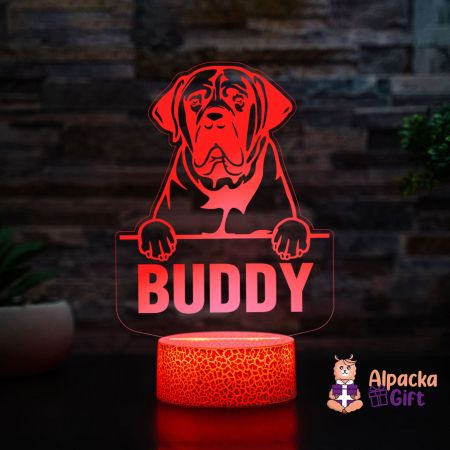 Rase de Caini - Lampă 3D - Boerboel