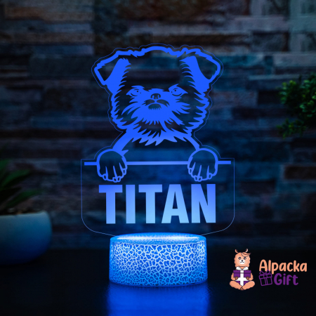 Rase de Caini - Lampă 3D - Griffon de Bruxelles (Brussels Griffon)