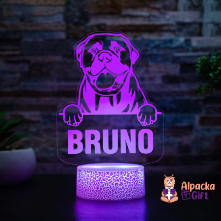 Rase de Caini - Lampă 3D - Bullmastiff