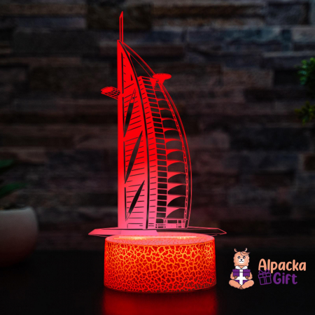 Lampi 3D Diverse - Lampa 3D Burj Al Arab