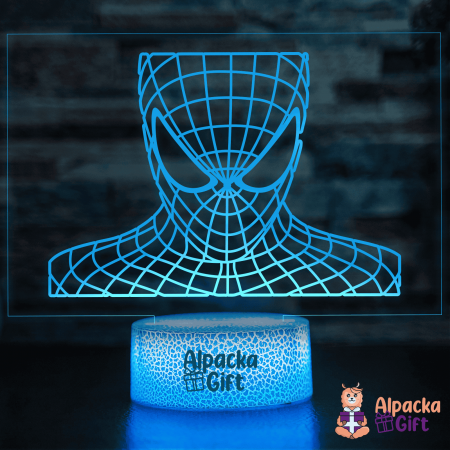 Lămpi 3D - Lampa 3D -Bust Omul Paianjen