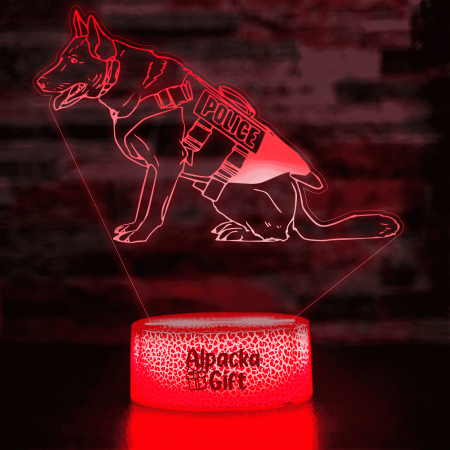 Lampă 3D - Câine de poliție [3]