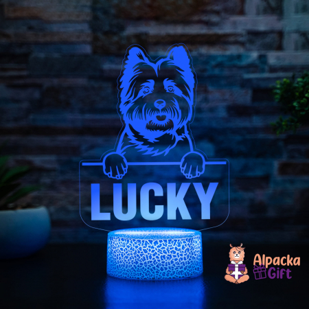 Rase de Caini - Lampă 3D - Cairn Terrier