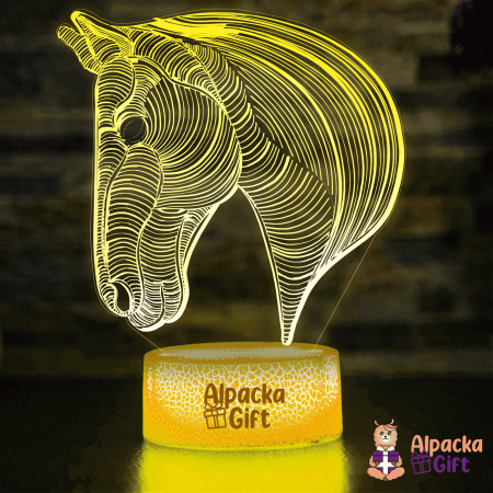 Lampi 3D Animale - Lampă 3D Cal Geometric