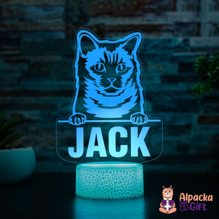 Rase De Pisici - Lampă 3D Chartreux
