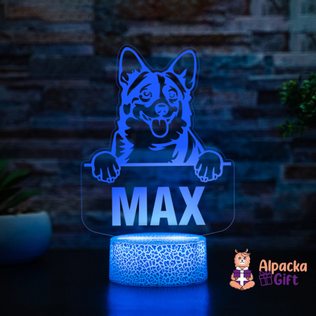 Lampă 3D - Cardigan Corgi Galez (Cardigan Welsh Corgi) [1]