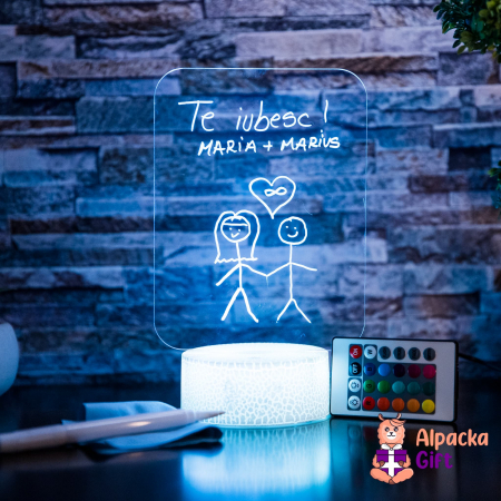 Lampă 3D Cariocă Luminoasă - Tip Portret [1]