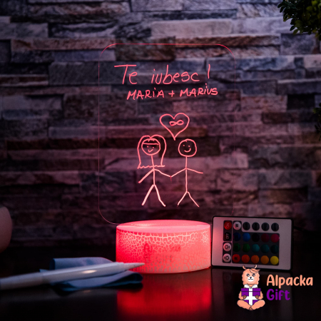 Lampi de Veghe Inedite - Lampă 3D Cariocă Luminoasă - Tip Portret