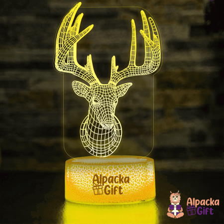 Lampi 3D Animale - Lampă 3D Cerb Geometric