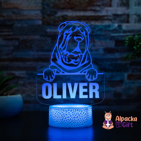 Lampă 3D - Shar Pei Chinezesc (Chinese Shar-Pei) [2]