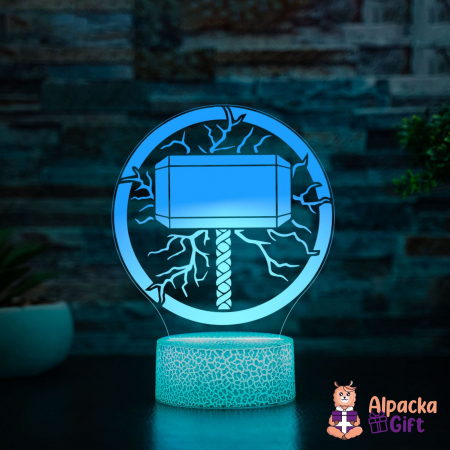 Lampi 3D Diverse - Lampa 3D - Ciocan Thor 2