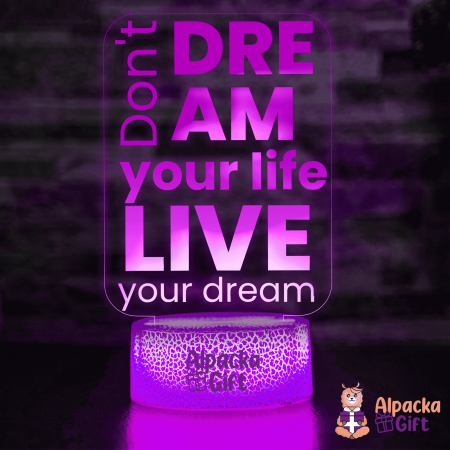 Lămpi 3D - Lampă 3D - Citat motivațional 2