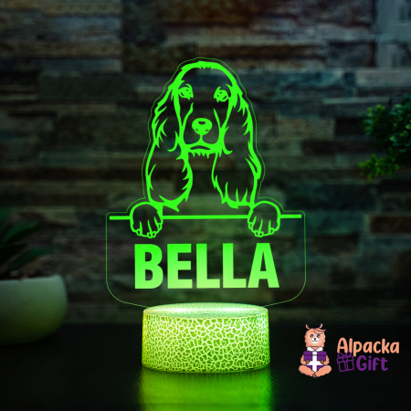 Rase de Caini - Lampă 3D - Cocker Spaniel