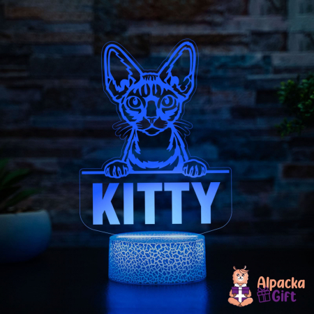Lampă 3D Devon Rex [3]