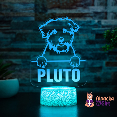 Lampă 3D - Coton de Tulear [4]