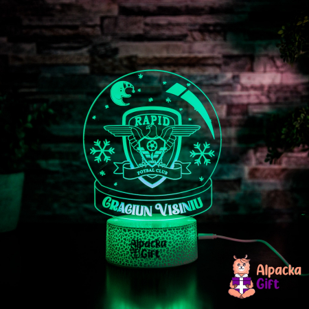 Lampă 3D - Craciun Visiniu [2]