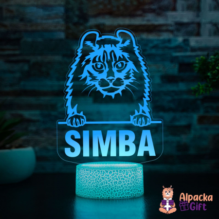 Rase De Pisici - Lampă 3D Curl American