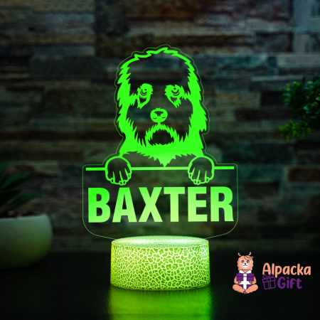 Rase de Caini - Lampă 3D - Dandie Dinmont Terriers